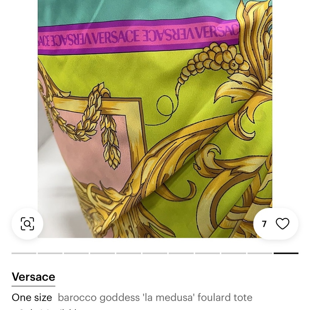 Versace Pink and Green Tote Bag - Picture 11 of 11